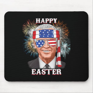 Happy Easter Confused Joe Biden 4th Of July Fun Mouse Mat