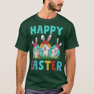 Happy Easter Cool Vintage Retro Bunny Easter Poodl T-Shirt