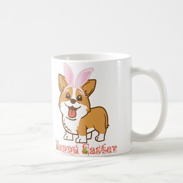"Happy Easter" Corgi Mug (Right)