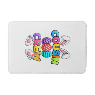 Happy Easter Cousin Crew Bunny Family Matching Eas Bath Mat