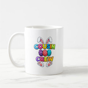 Happy Easter Cousin Crew Bunny Family Matching Eas Coffee Mug