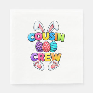 Happy Easter Cousin Crew Bunny Family Matching Eas Napkin