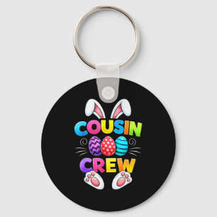 Happy easter cousin crew bunny family matching key ring
