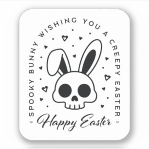 Happy Easter creepy wishes spooky bunny