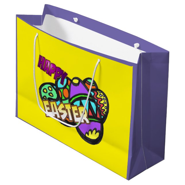 Happy Easter Cust. Gift Bag (Front Angled)