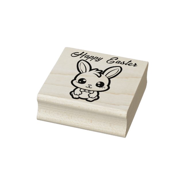 🐰Happy Easter Custom Bunny Blessings Rubber Stamp (Stamp)