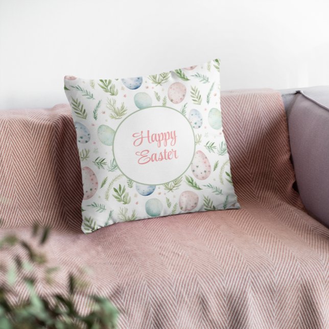 Happy Easter | Custom Name | Botanical Cushion (Creator Uploaded)