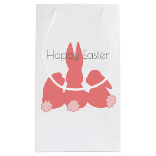 Happy Easter   Cute Bunnies Small Gift Bag