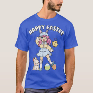 Happy Easter - Cute Bunny Anime Girl Kawaii Easter T-Shirt