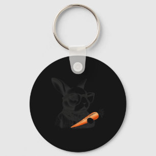 Happy Easter Cute Bunny Carrots Funny Gles Key Ring