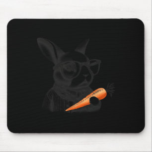Happy Easter Cute Bunny Carrots Funny Gles Mouse Mat