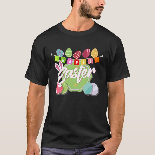 Happy Easter  Cute Bunny Egg Hunt For Boys Girls T-Shirt (Front)