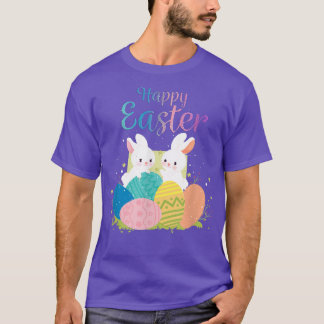 Happy Easter cute bunny eggsEaster  T-Shirt