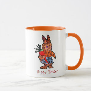 Happy Easter cute bunny illustration kids mug