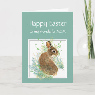 Happy Easter Cute Bunny Mum Mother Holiday Card