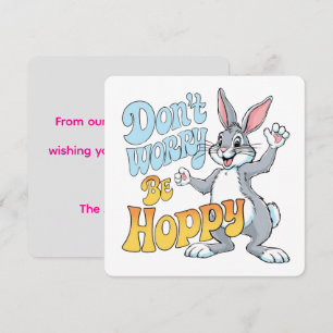 Happy Easter cute Bunny personalised Holiday Card
