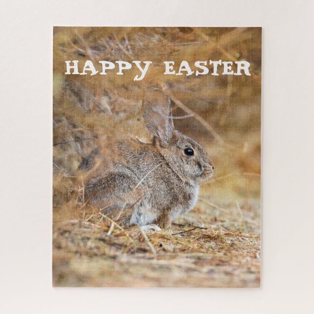 Happy Easter Cute Bunny Rabbit  Jigsaw Puzzle (Vertical)