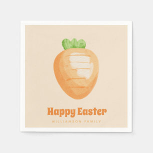 Happy Easter! Cute Carrot  - Easter Napkins