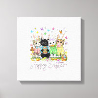 Happy Easter Cute Cat Lover Bunny Easter Day Women