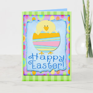 Happy Easter cute chick festive holiday card