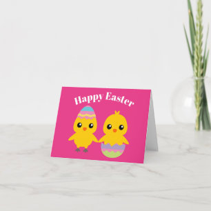 Happy Easter Cute Chicks Card