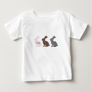 Happy Easter Cute Easter Leopard Bunny Rabbit  Baby T-Shirt