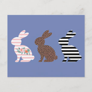 Happy Easter Cute Easter Leopard Bunny Rabbit Flyer