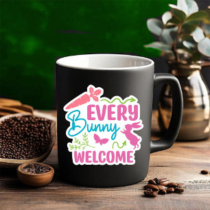 Happy Easter. Cute Eggs Two-Tone Coffee Mug