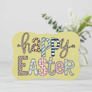 Happy Easter Cute Floral Bunny Spring Leopard