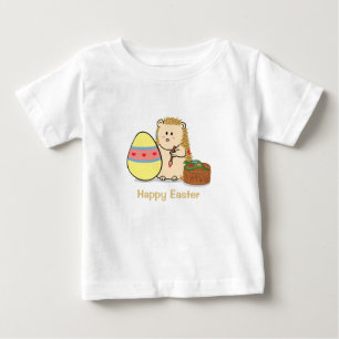 Happy Easter: Cute Hedgehog painting egg Baby T-Shirt