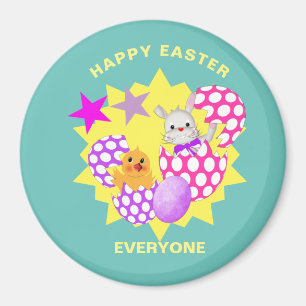 Happy Easter Cute Kids Party Magnet