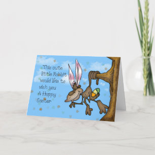 Happy Easter Cute little Monkey Holiday Card