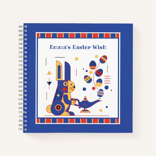 Happy Easter Cute Personalized add your text Notebook (Front)