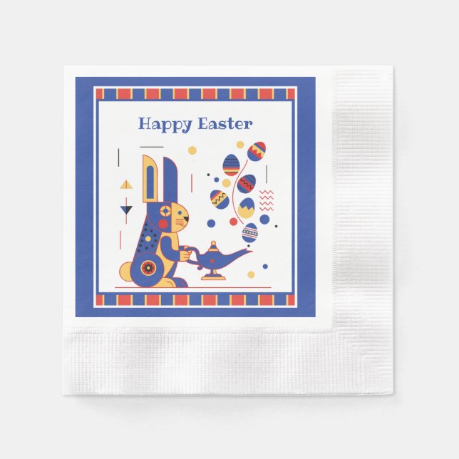 Happy Easter Cute Personalized Napkin (Front)