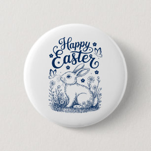 Happy Easter Cute Rabbit Bunny Easter Women Kids 6 Cm Round Badge