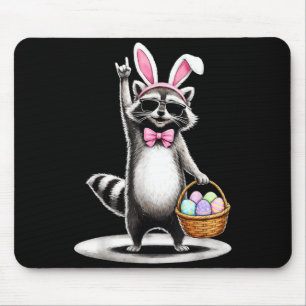 Happy Easter Cute Racoon Men Women Kids Boys Mouse Mat