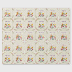 Happy Easter Cute Water Color bunny Wrapping Paper
