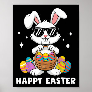 Happy Easter Dabbing Rabbit Easter Bunny Boys Todd Poster