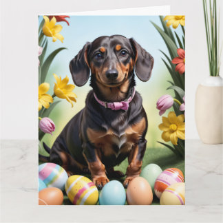 Happy Easter Dachshund Card