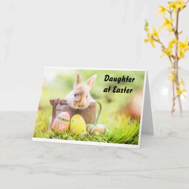 HAPPY EASTER **DAUGHTER** HOPE IT'S SPCECIAL CARD (Yellow Flower)