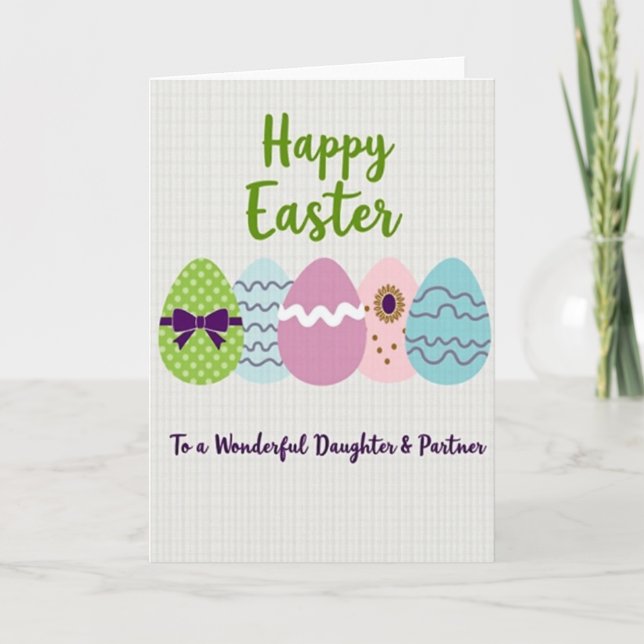 Happy Easter Daughter Partner Card (Front)