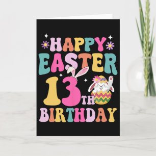 Happy Easter Day 13 Year Old 13th Birthday Girl Ea Card