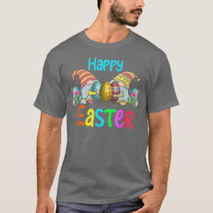 Happy Easter Day 2022 Bunny Gnome Hug Easter Eggs T-Shirt