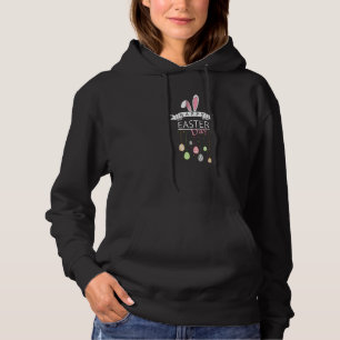 Happy Easter Day 2022 Day Cute Bunny With Eggs Eas Hoodie
