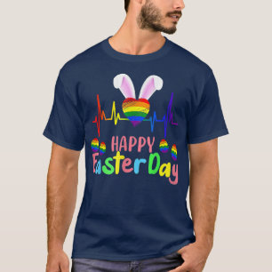 Happy Easter Day 2022 Heartbeat LGBT Eggs T-Shirt