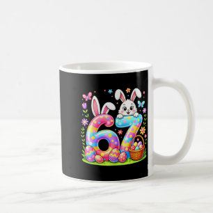 Happy easter day 67 bunny colorful eggs basket coffee mug