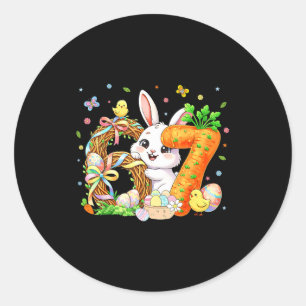Happy Easter Day 67 Bunny Six Seven Easter 6 7 Eas Classic Round Sticker