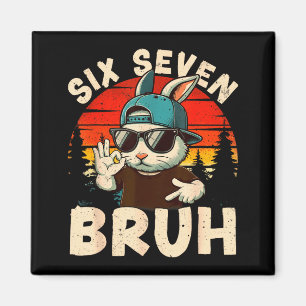 Happy Easter Day 67 Six Seven Bruh Dabbing Bunny S Magnet