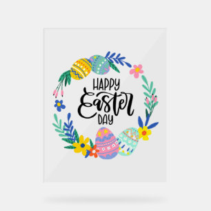 Happy easter day acrylic sign