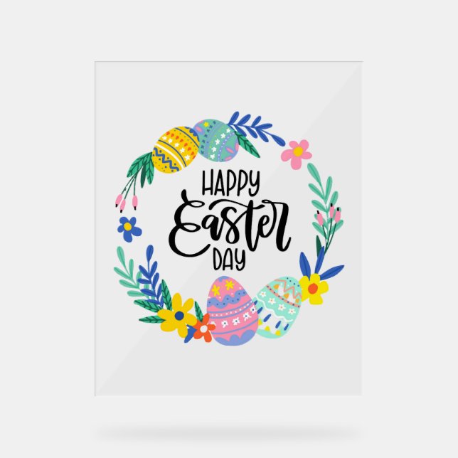 Happy easter day  acrylic sign (Front)
